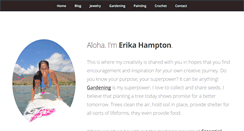 Desktop Screenshot of erikahampton.com